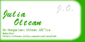 julia oltean business card